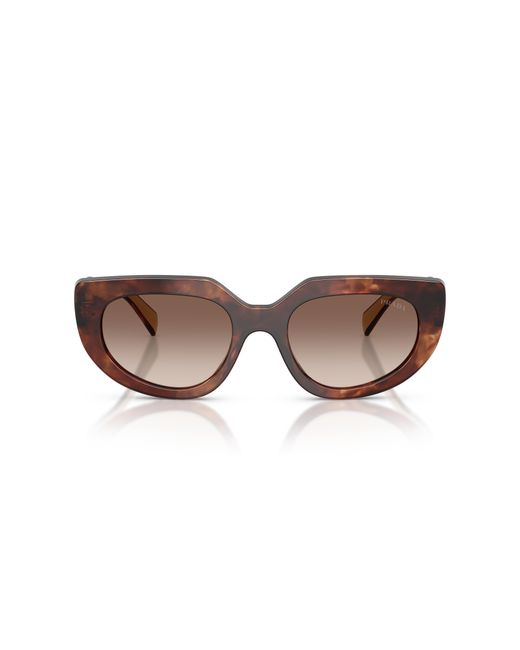Prada Black Pr D02S 00K10S Sunglasses Acetate Round Normal Nuanced