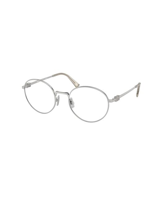 Miu Miu Black Mu 52Xv 1Bc1O1 Optical Frames Metal Round Normal