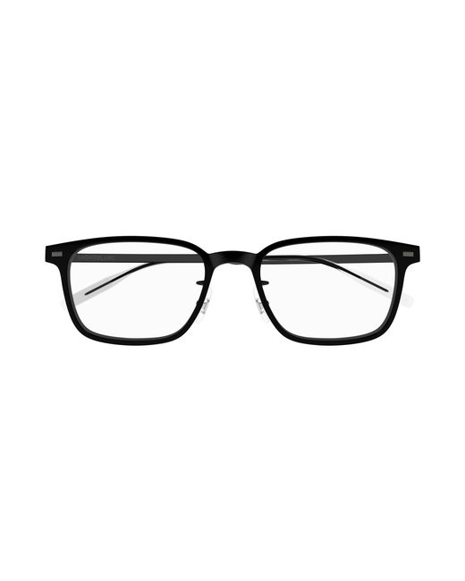 Montblanc Black Mb0394On 002 Optical Frames Injected Transparent Squared for men