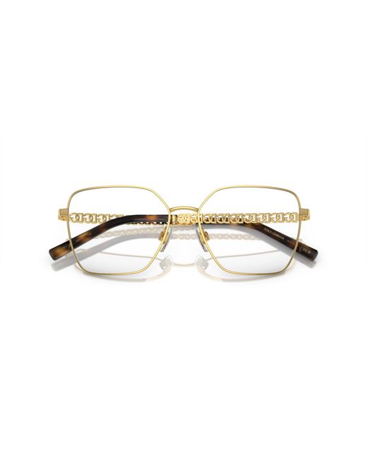 Dolce & Gabbana Black Dg1351 02 Optical Frames Steel Squared Normal