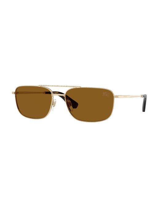 Burberry Black Be3170 110983 Sunglasses Metal Pilot Polarized for men