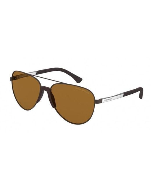 Emporio Armani Black Ea2059 313283 Sunglasses Metal Pilot Normal for men