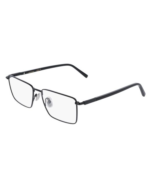 Ferragamo Black Sf2237 001 Optical Frames Metal Squared Normal for men