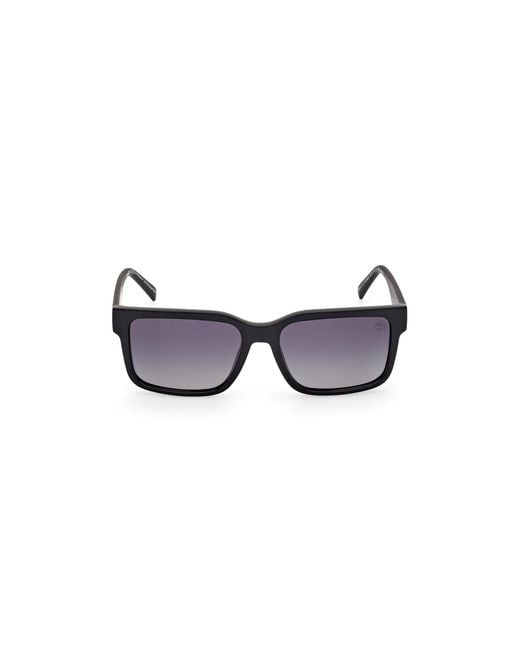Timberland Black Tb00012 01D Sunglasses Injected Smoke Squared Polarized