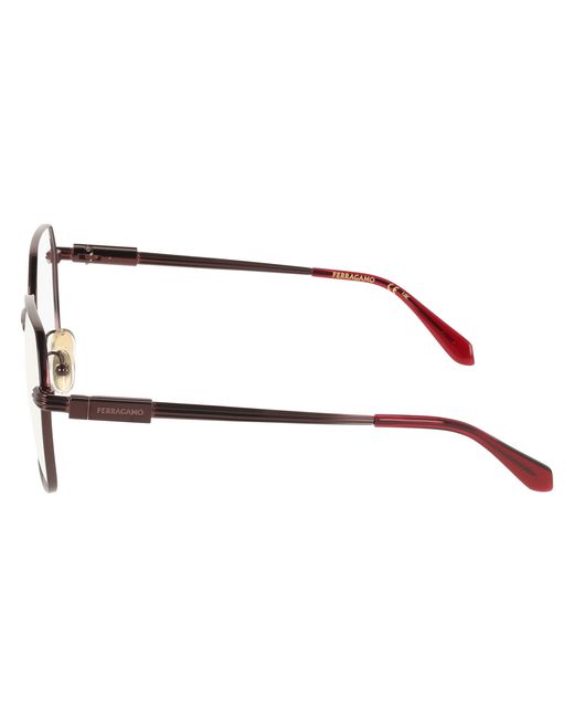 Ferragamo Black Sf2239 606 Optical Frames Metal Squared Normal