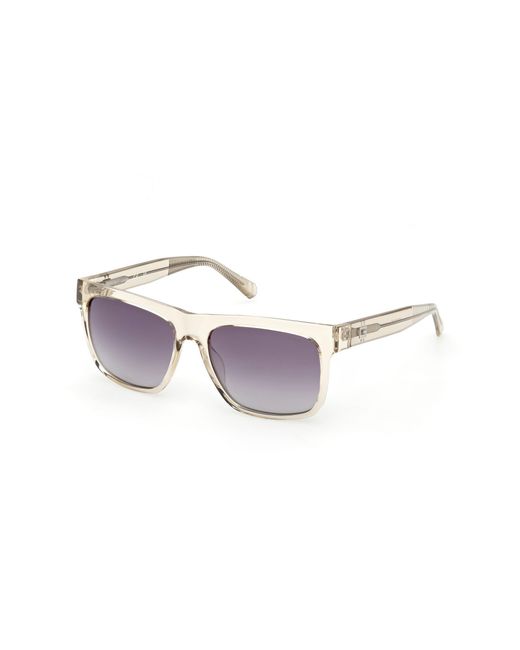 Guess Black Gu00222 57Z Sunglasses Injected Squared Normal for men