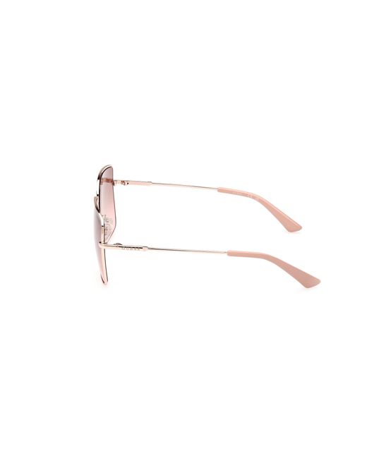 Guess Black Gu7866 32F Sunglasses Metal Squared Normal Shaded