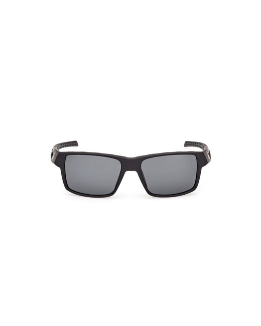 Adidas Originals Black Sp0125 Kleon 02A Sunglasses Injected Smoke Squared Normal for men