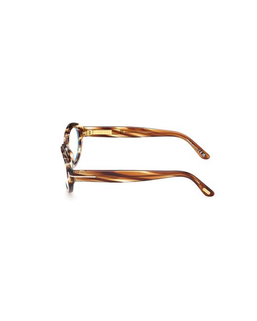 Tom Ford Black Ft6067-B 055 Optical Frames Acetate Round Normal