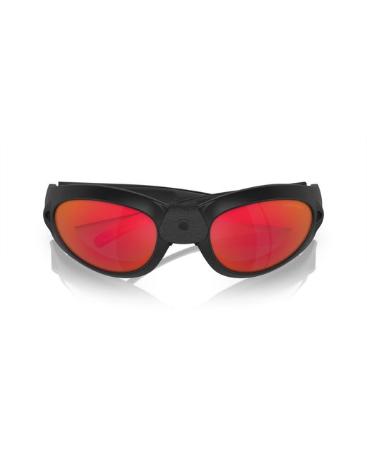 Giorgio Armani Black Ar8201Q 50426Q Sunglasses Injected Round Mirrored for men