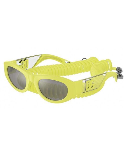 Dolce & Gabbana Yellow Dg6174 33376G Sunglasses Plastic Squared Mirrored for men