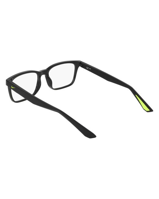 Nike Black 7415 007 Optical Frames Bio-Injected Squared Normal for men