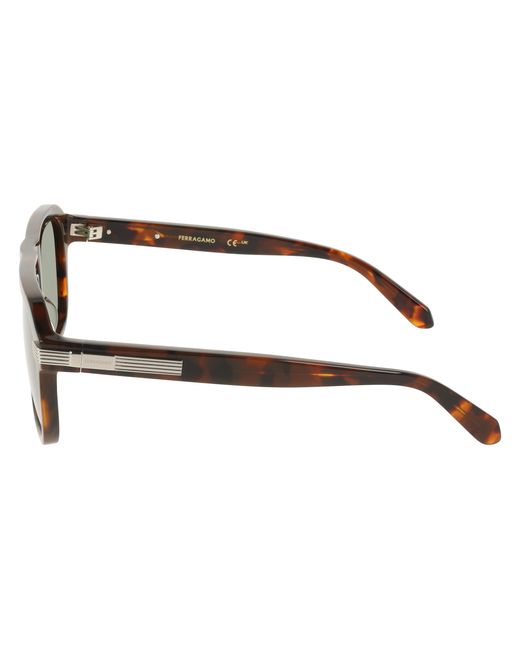 Ferragamo Green Sf2087S 240 Sunglasses Acetate Squared Normal for men