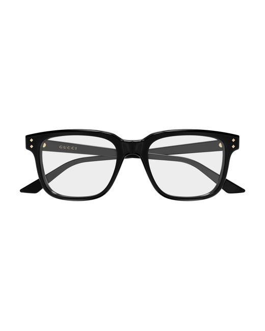 Gucci Black Gg2131O 005 Optical Frames Acetate Transparent Squared for men