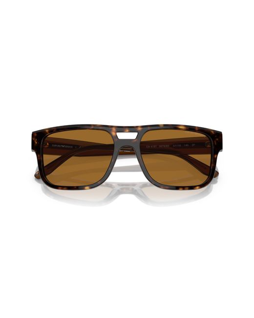 Emporio Armani Black Ea4197 587983 Sunglasses Acetate Pillow Polarized for men