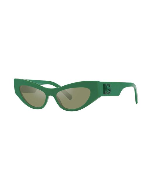 Dolce & Gabbana Green Dg4450 331152 Sunglasses Acetate Cat Eye Normal Mirror