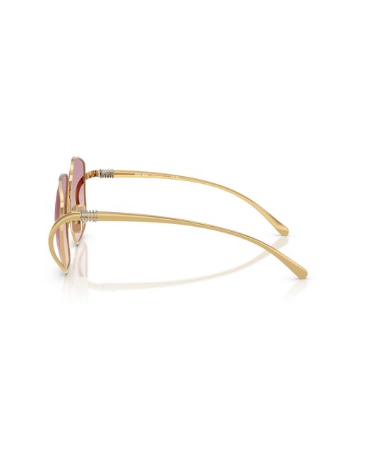 Miu Miu Black Mu A57S 5Ak40S Sunglasses Metal Squared Normal Shaded