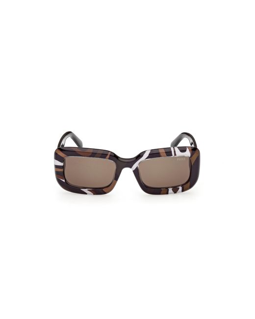 Emilio Pucci Black Ep0253 99E Sunglasses Acetate Squared Normal