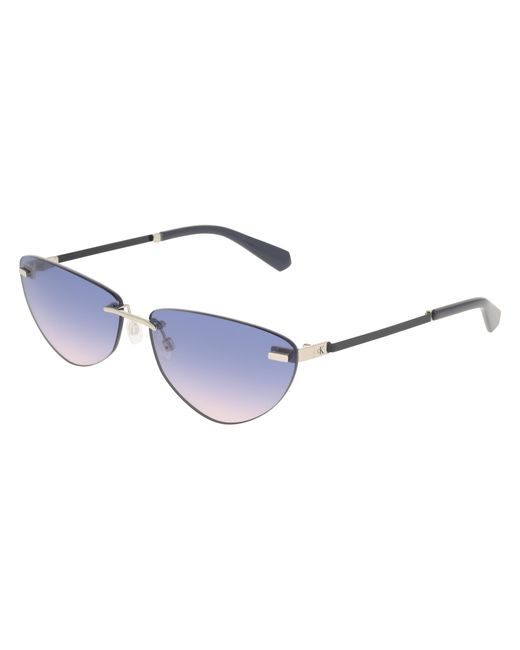 Calvin Klein Black Ckj25208S 047 Sunglasses Metal Cat Eye Normal Shaded