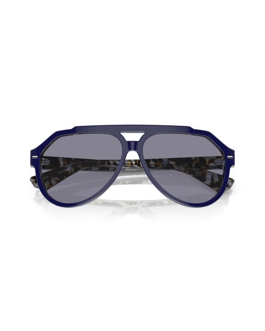 Dolce & Gabbana Black Dg4452 3423/1 Sunglasses Acetate Pilot Normal for men