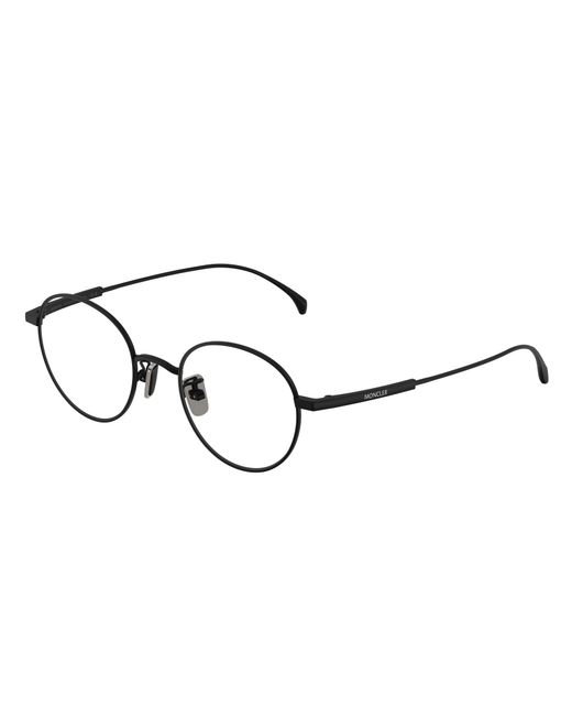 Moncler Black Me1013Td 1001 Optical Frames Titanium Transparent Round Normal