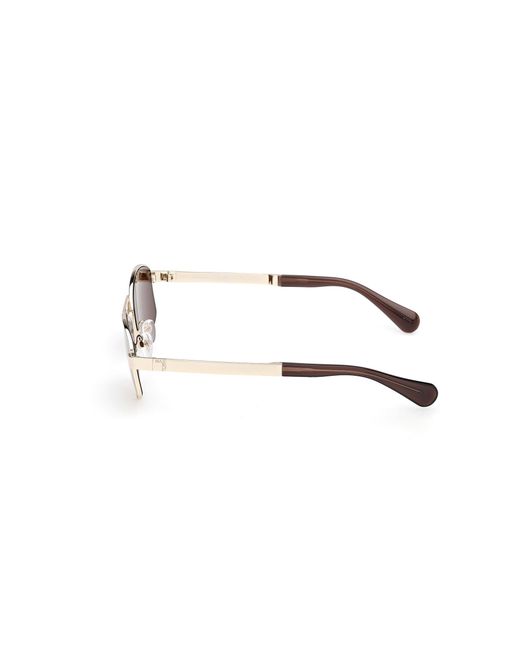 MAX&Co. Black Mo0139 32E Sunglasses Metal Geometric Normal