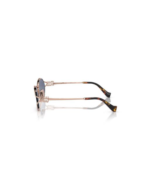 Miu Miu Black Mu 52Ys Zvf1V1 Sunglasses Metal Round Normal