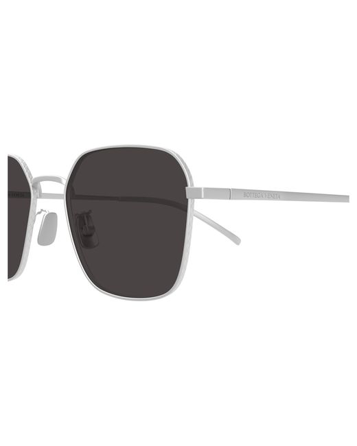 Bottega Veneta Black Bv1422Sa 002 Sunglasses Titanium Round