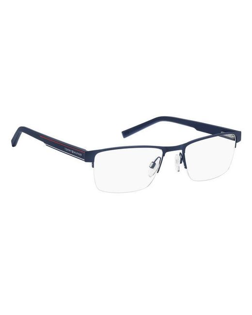 Tommy Hilfiger Black Th 1996 003 Optical Frames Steel Squared for men