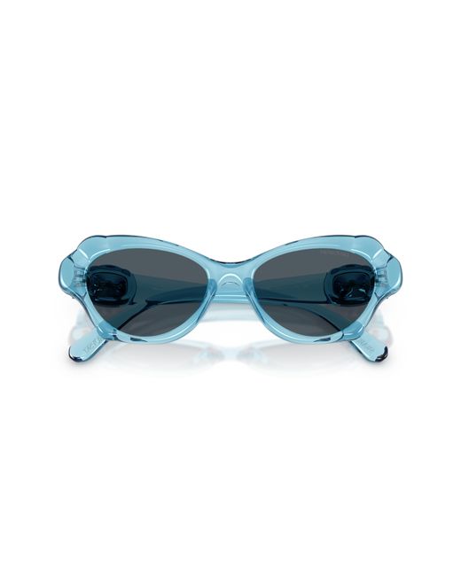 Swarovski Black Sk6050 107887 Sunglasses Injected Cat Eye Normal