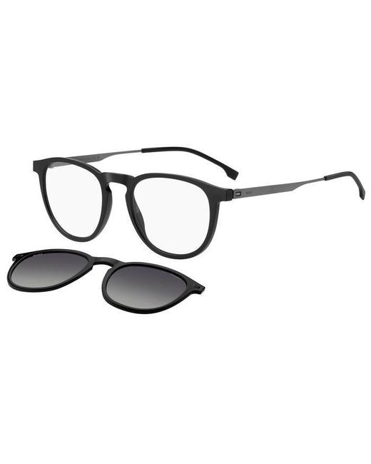 Boss Black Boss 1640/Cs 284/Lb Optical Frames Cello-Metallo Round Polarized Clip-On for men