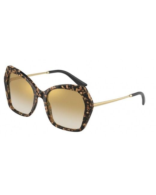 Dolce & Gabbana Black Dg4399 911/6E Sunglasses Plastic Butterfly Mirror Nuanced