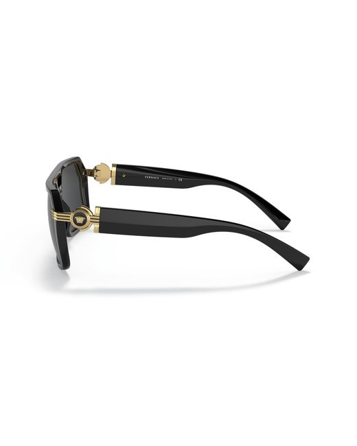 Versace Black Ve4399 Gb1/87 Sunglasses Nylon Squared Normal for men