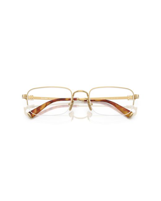Miu Miu Black Mu 52Wv 5Ak1O1 Optical Frames Metal Transparent Squared Normal