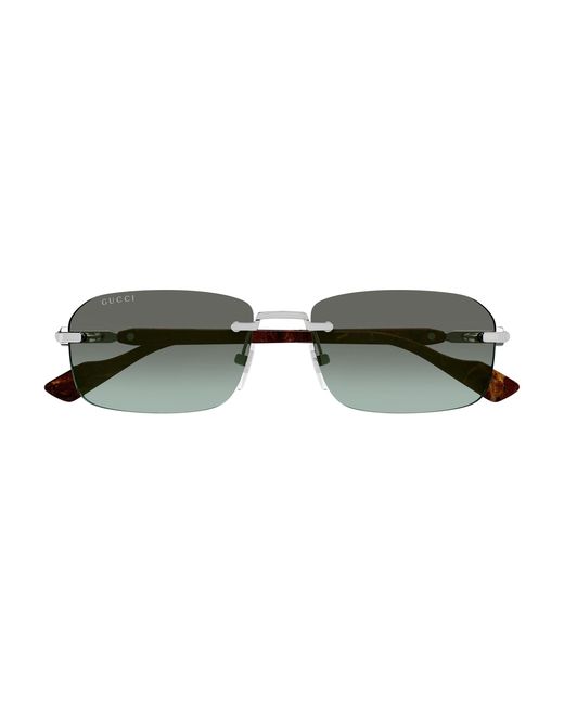 Gucci Black Gg1221S 008 Sunglasses Metal Squared for men