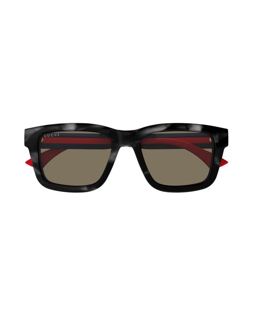 Gucci Black Gg1869S 004 Sunglasses Acetate Squared for men