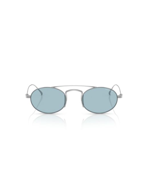 Giorgio Armani Black Ar6161T 3387/1 Sunglasses Titanium Round Normal for men