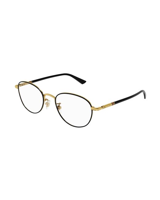 Gucci Black Gg1128Oj 002 Optical Frames Titanium Round