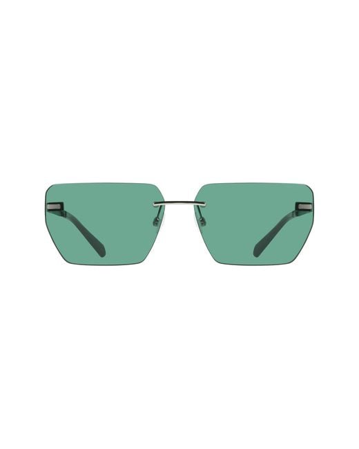 Calvin Klein Green Ckj25207S 045 Sunglasses Metal Squared Normal