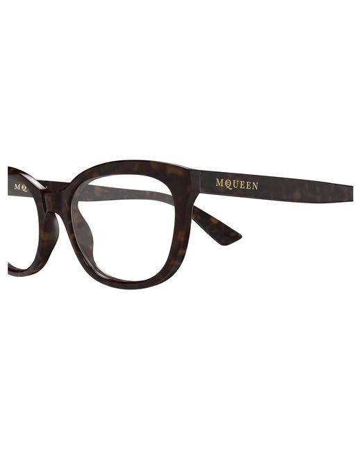 McQueen Black Am0569O 002 Optical Frames Acetate Transparent Cat Eye