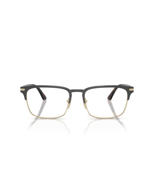Prada Black Pr 58Zv 01U1O1 Optical Frames Steel Squared Normal for men