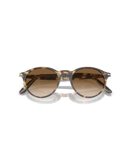 Persol Black Po3092Sm 900551 Sunglasses Acetate Round Normal Shaded for men