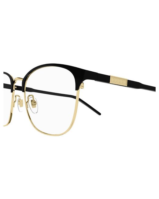 Gucci Black Gg1231Oa 001 Optical Frames Metal Squared for men