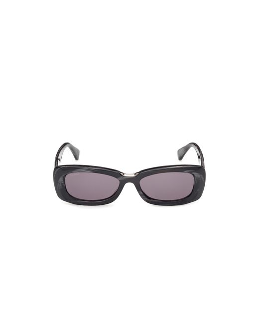 Max Mara Black Mm0197 63A Sunglasses Acetate Smoke Squared Normal