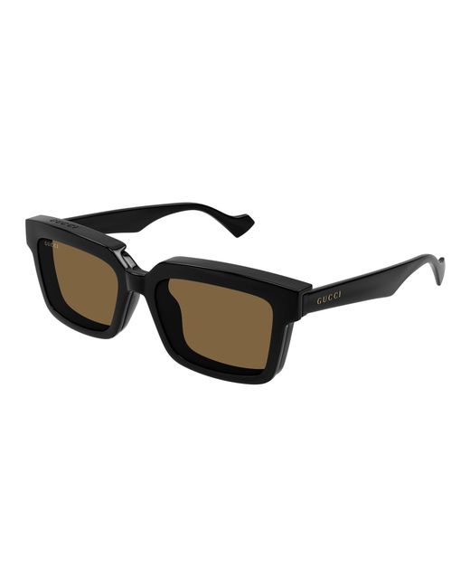 Gucci Black Gg1543S 004 Sunglasses Injected Transparent Squared for men