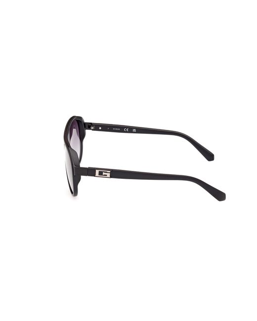 Guess Black Gu00125 02B Sunglasses Injected Smoke Pilot Normal for men