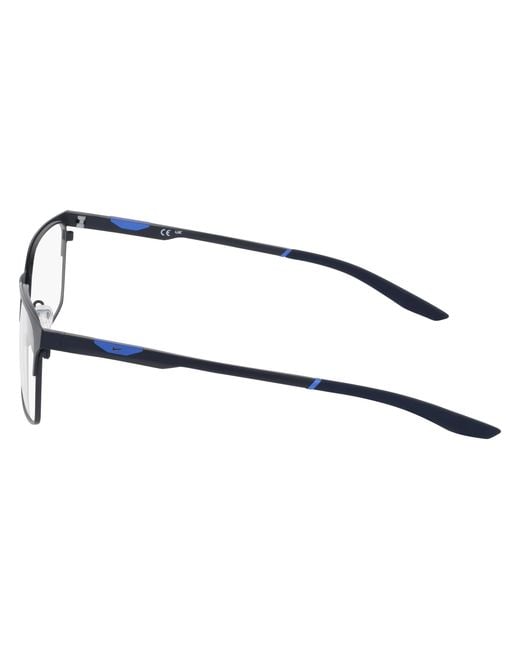 Nike Black 8142 411 Optical Frames Metal Squared Normal for men