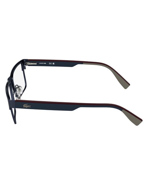 Lacoste Black L2318 002 Optical Frames Metal Squared Normal for men