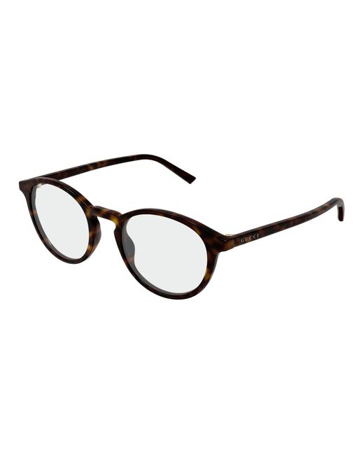 Gucci Black Gg1998O 002 Optical Frames Acetate Transparent Round for men