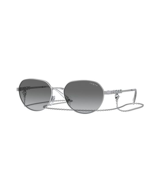 Vogue Eyewear Black Vo4254S 323/11 Sunglasses Metal Geometric Normal Shaded